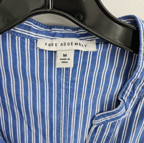 Free Assembly blue white stripe midi dress - Picture 4 of 5